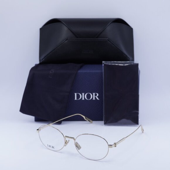 Dior NEODIORO R2U B000 Oval 52mm Eyeglasses - Gold - Picture 4 of 9